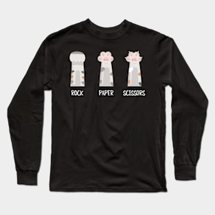 Rock Paper Scissors Cat Paws Long Sleeve T-Shirt